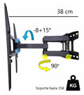 SOPORTE TV ALTA CALIDAD HASTA 65" PULGADAS EXTENSIBLE A ESTRENAR