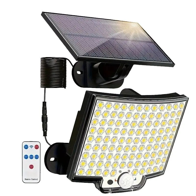 106 LED Modern Outdoor Solar Light with Motion Sensor IP65 Waterproof 120 Inch Lighting Angle for Garden & Landscape