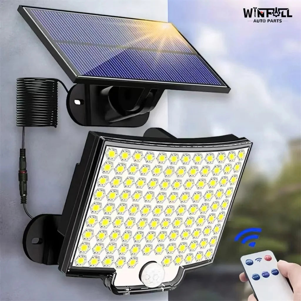 106 LED Modern Outdoor Solar Light with Motion Sensor IP65 Waterproof 120 Inch Lighting Angle for Garden & Landscape