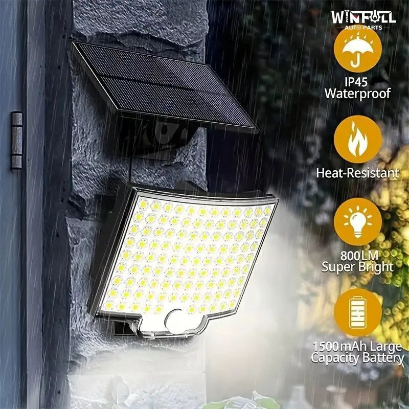 106 LED Modern Outdoor Solar Light with Motion Sensor IP65 Waterproof 120 Inch Lighting Angle for Garden & Landscape