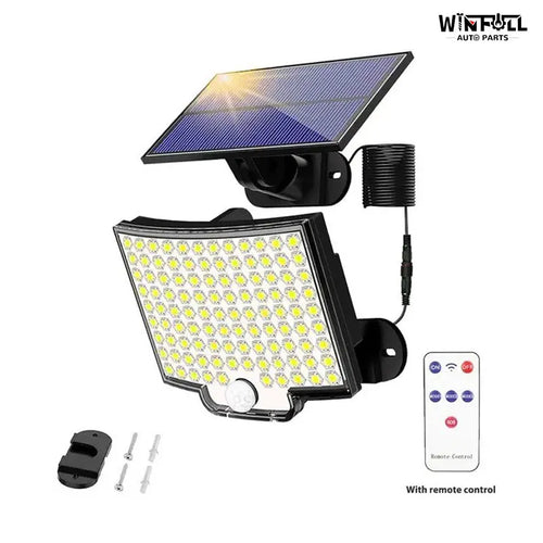 106 LED Modern Outdoor Solar Light with Motion Sensor IP65 Waterproof 120 Inch Lighting Angle for Garden & Landscape