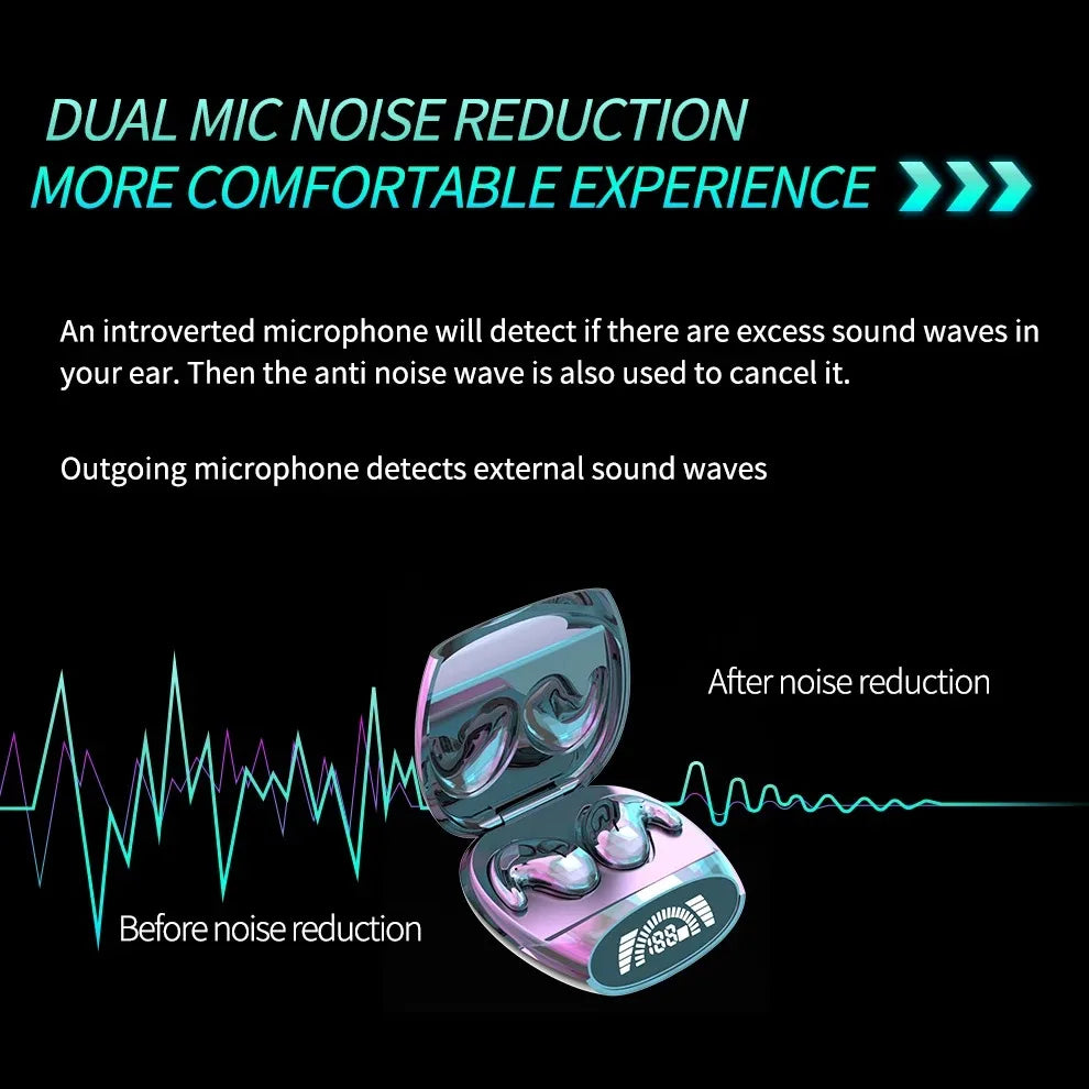 Auriculares Bluetooth 5,3 con traducción AI, compatibles con 135 idiomas, inalámbricos, para dormir, auriculares HiFi con reducción de ruido