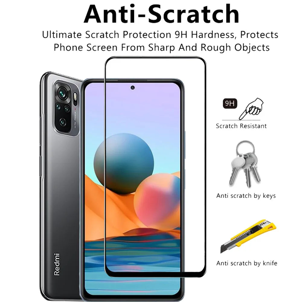 Frontal Vidrio Templado Para Xiaomi Redmi Note 15 14 10 11 12 13 Pro 5G Protectores de Pantalla Redmi Note 12S 11S 10S Película Protectora Note10 S Película Note11 Glass Redmi Note12 Pro Plus película para de cámara