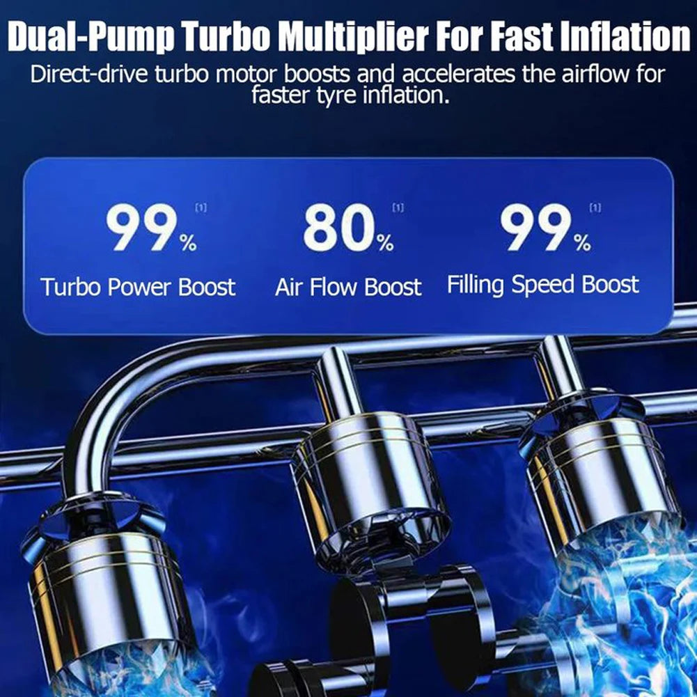 Inflador de neumáticos de coche portátil, bomba inflable de neumáticos de coche de 150PSI, bomba inflable Digital de alta precisión, pantalla LCD para motocicleta