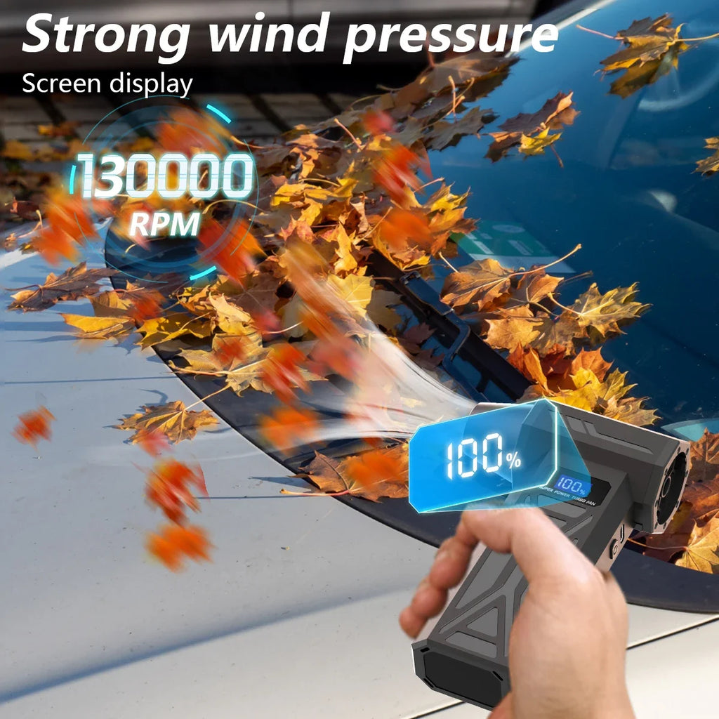 Nuevo Soplador de aire P70 de 110000Rpm, soplador Turbo ajustable de 4 engranajes con pantalla de batería de luz Led, plumero de aire comprimido inalámbrico