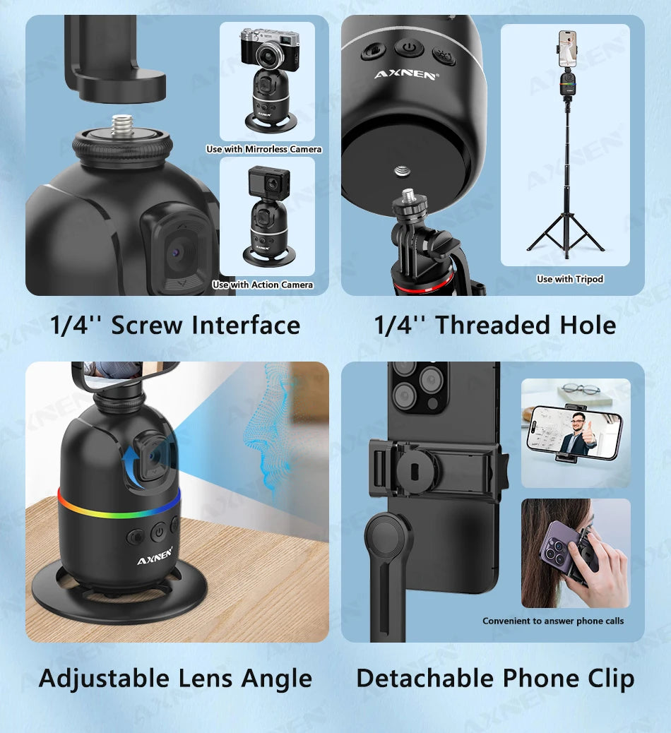 Soporte Giratorio con Control Remoto Inalámbrico y Trípode Opcional