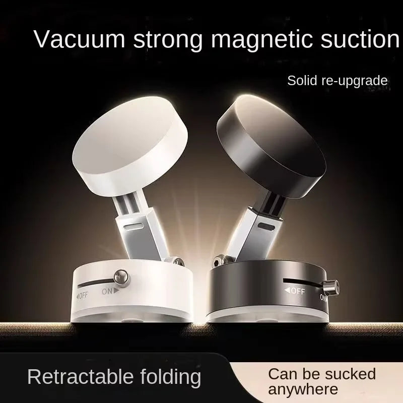 Vacuum adsorption magnetic car mobile phone holder 2025 new suction cup magnetic retractable foldable portable home desktop